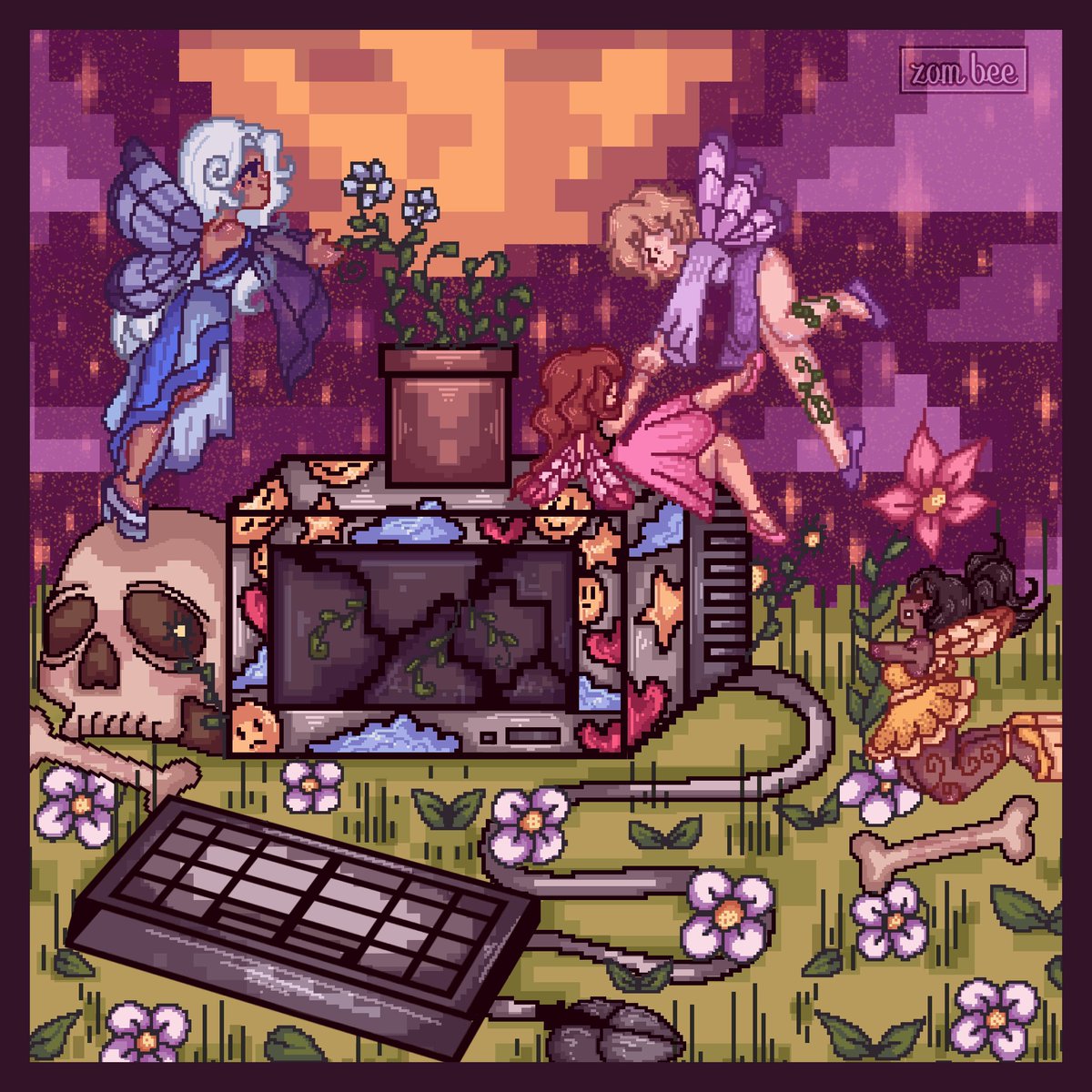 _zom__bee_'s tweet photo. Hadas jugando 
#hadas #Fairies #art #artist #pixelartㅤㅤㅤㅤ https://t.co/ovXsJbcdyq