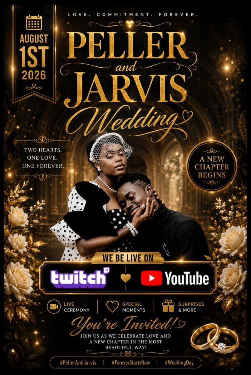 big_goddess99's tweet photo. 7days to go, Peller and Jarvis Wedding
Streaming live on twitch and YouTube
https://t.co/MIsiGekXUR
https://t.co/qQdqYgowTf…
#WeddingOfTheYear
#jarpel2026
#JP2026 https://t.co/YBOHqHnmCR