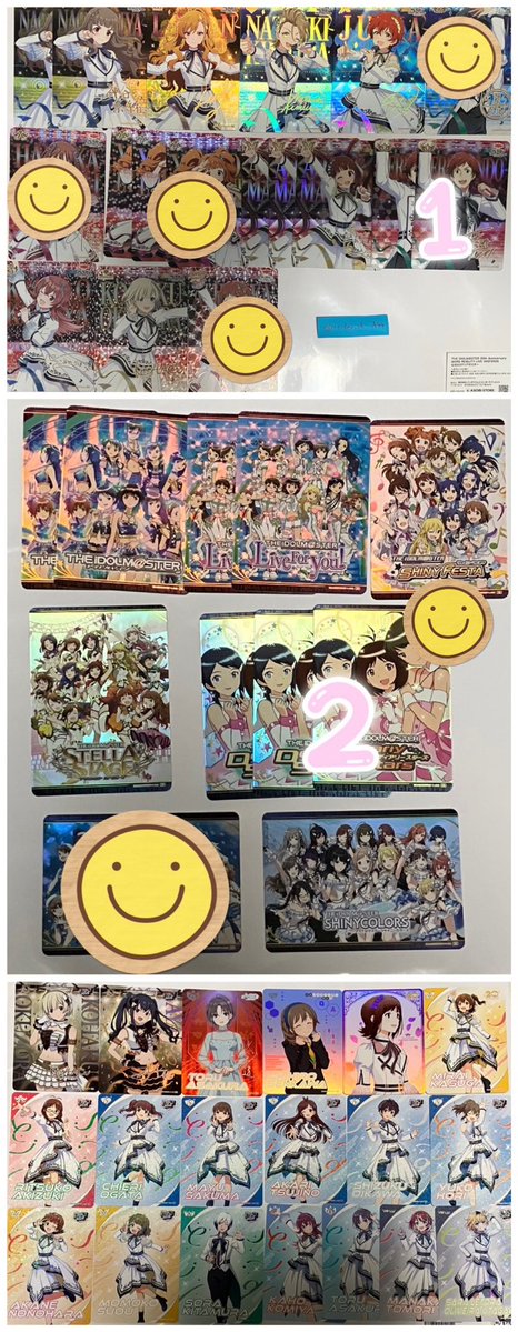 Hideyoshi_A44's tweet photo. 【交換・譲渡】アイマス IWSF カードフォリオ MOIW

[求] ※各1まで
・SSR牙崎（現地のみ買取可）
・MOIW未所持カード(画像1枚目)
・各ブランドパックのルカ、美琴、愛依、あさひ、冬優子、向井拓海、村上巴、美希、響、貴音のカード
・SSR/1枚60円, SR/1枚40円, R/1枚30円+送料

[譲]
画像2,3枚目
→ https://t.co/LvjAB7Anqq