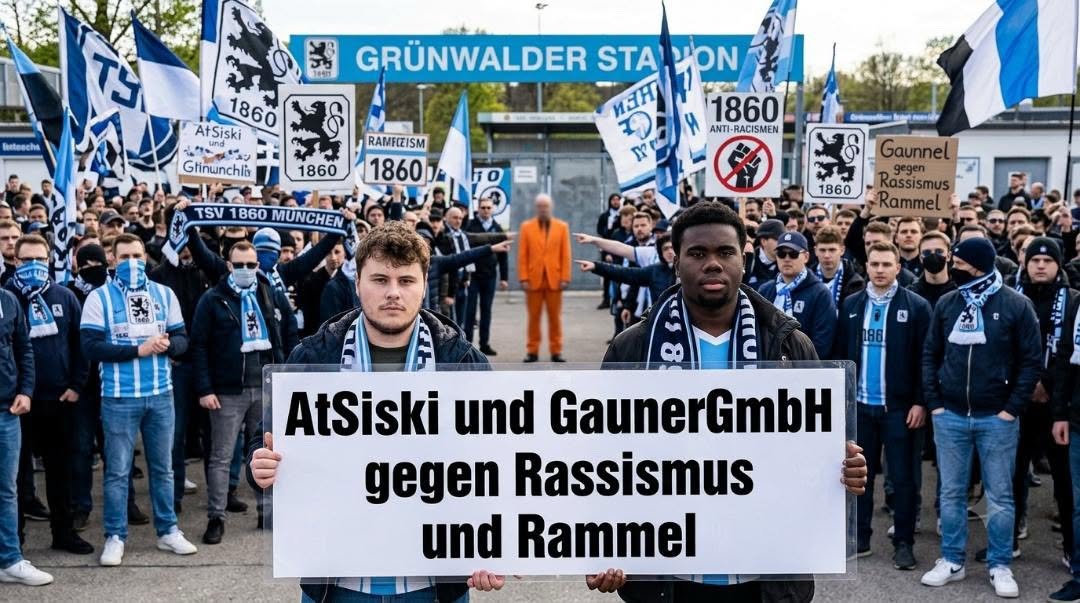 LevinGauner's tweet photo. Kaum zu glauben!!

Münchens größte Medienhäuser @GaunerGmbH und @at_siski_show begraben ihr Kriegsbeil, um den gemeinsamen Feind Rammel loszuwerden!
#rammel1860 https://t.co/av7XqKDCXr