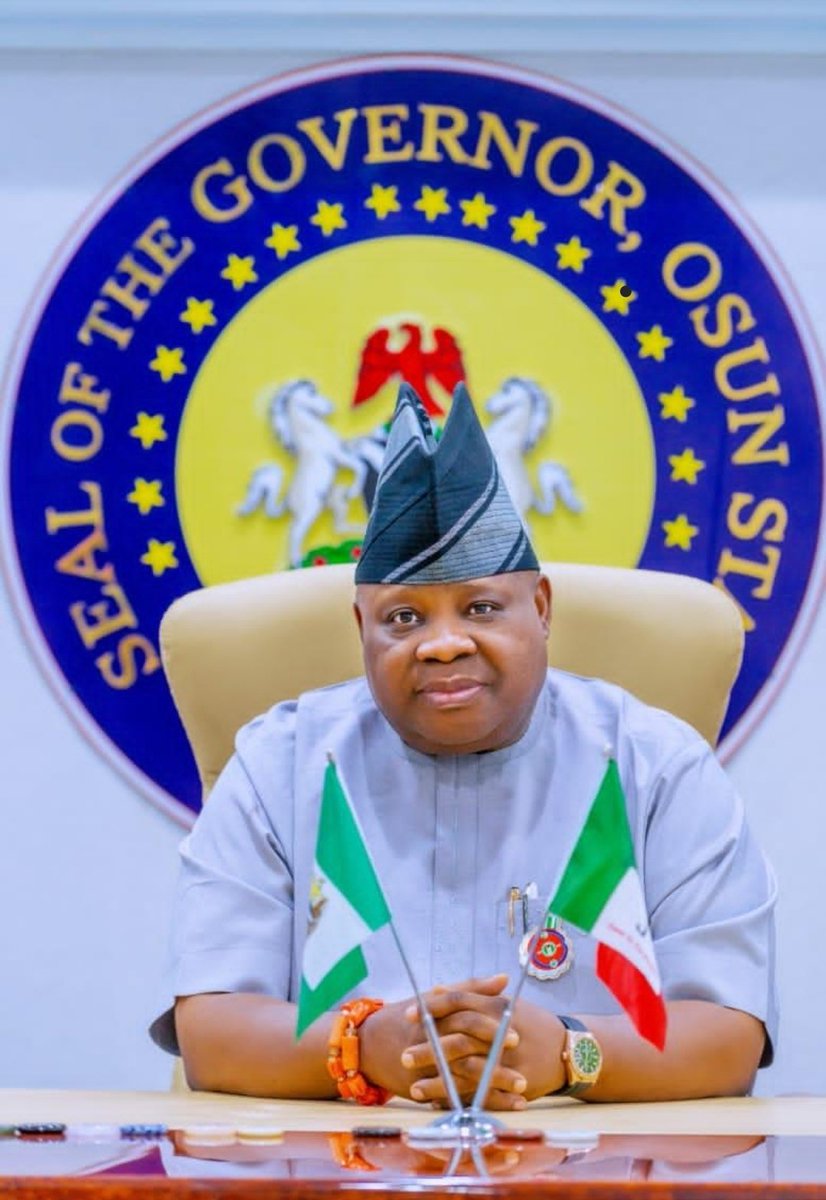 Naija_PR's tweet photo. Governor Ademola Adeleke alleges sabotage of the Lameco Flyover and orders tighter security around public infrastructure. https://t.co/iTWfGxke7g