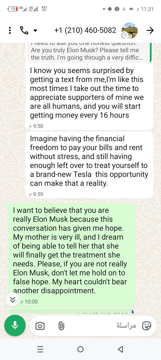 AdamLabiad70643's tweet photo. @elonmusk While you're looking for help, you find someone claiming to be Elon Musk who scams you. https://t.co/I8aNGDKv3e