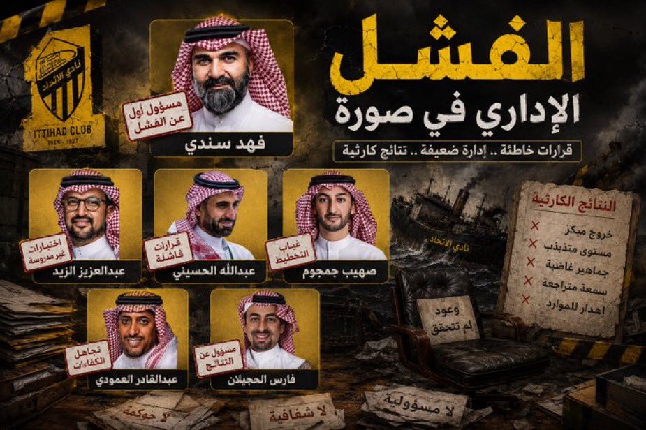 bukairy's tweet photo. #الاتحاد ليس مُهمل . 
بل هو جوهرة في قبضه ( فحامين ) اداريا . 
لا مال ولا فكر 🤔 https://t.co/LwId0dsJVy