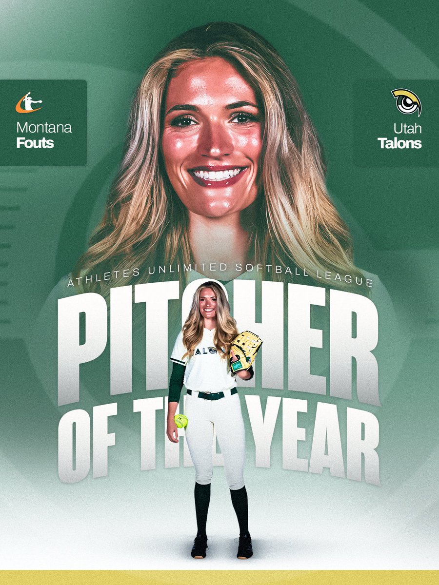 theAUSLofficial's tweet photo. 2026 AUSL Pitcher of the Year:

Montana Fouts, Talons 🏆

👉 https://t.co/cGVRqkSu5s https://t.co/NMIz9BTS1Z