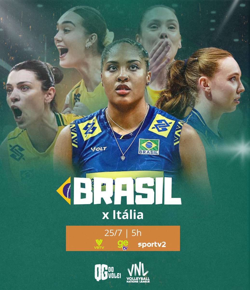 QGdoVolei's tweet photo. 🗓️ 25/7
🌏 Liga das Nações
🔢 Semifinais
🇧🇷 Brasil x Itália 🇮🇹
⏰ 5h
📺 SporTV 2, GETV e VBTV https://t.co/kE2jqC0fEZ