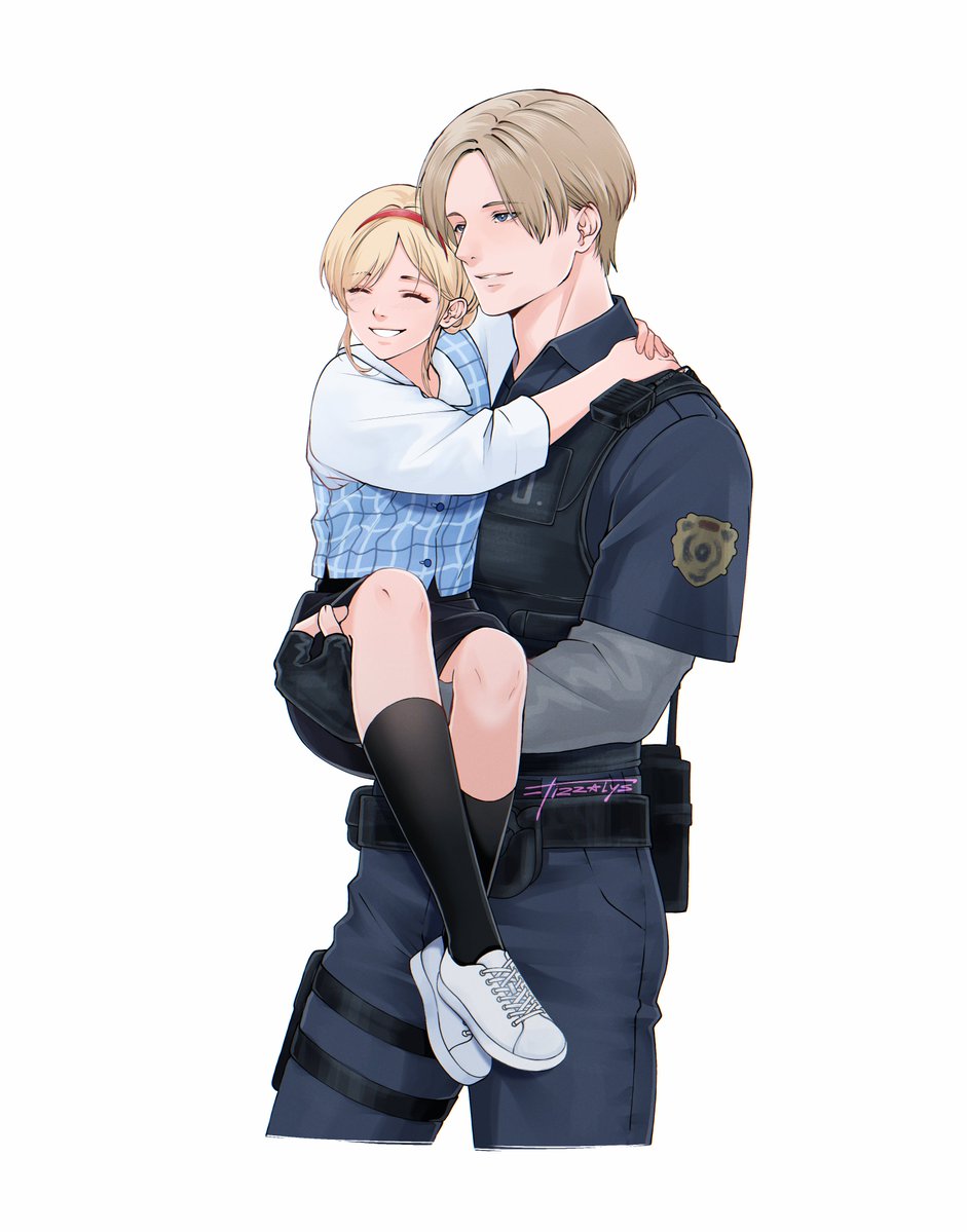 Fizzalys's tweet photo. Never a father, always a dad 🌻 

#REBHFUN #leonkennedy #sherrybirkin #ResidentEvilㅤ #re2 #re9 https://t.co/cy3Ikm79Wo