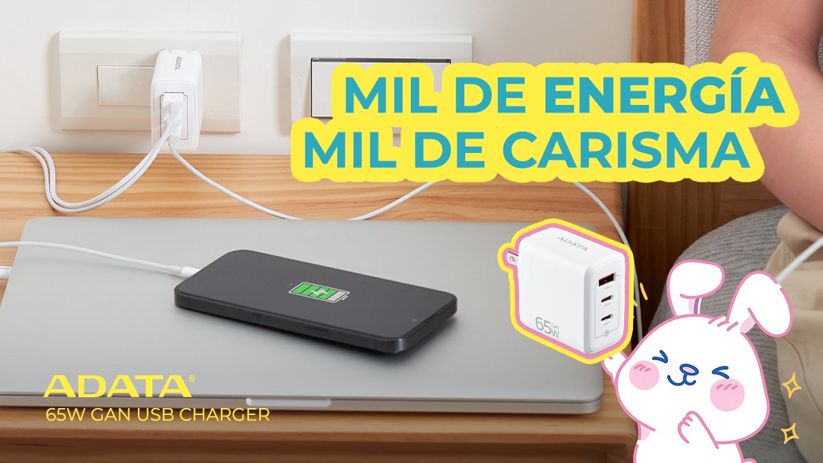 adata_mexico's tweet photo. Viajar ligero pero cargar medio buró de cables es la contradicción favorita de todos. ✈️😭
El 65W GaN USB Charger de ADATA cabe en cualquier maleta y le da energía a laptop, celular y tablet a la vez. Ideal para cuando la chamba te sigue hasta en fin de semana.
⚡ #ADATA https://t.co/LNJaLTl4C5