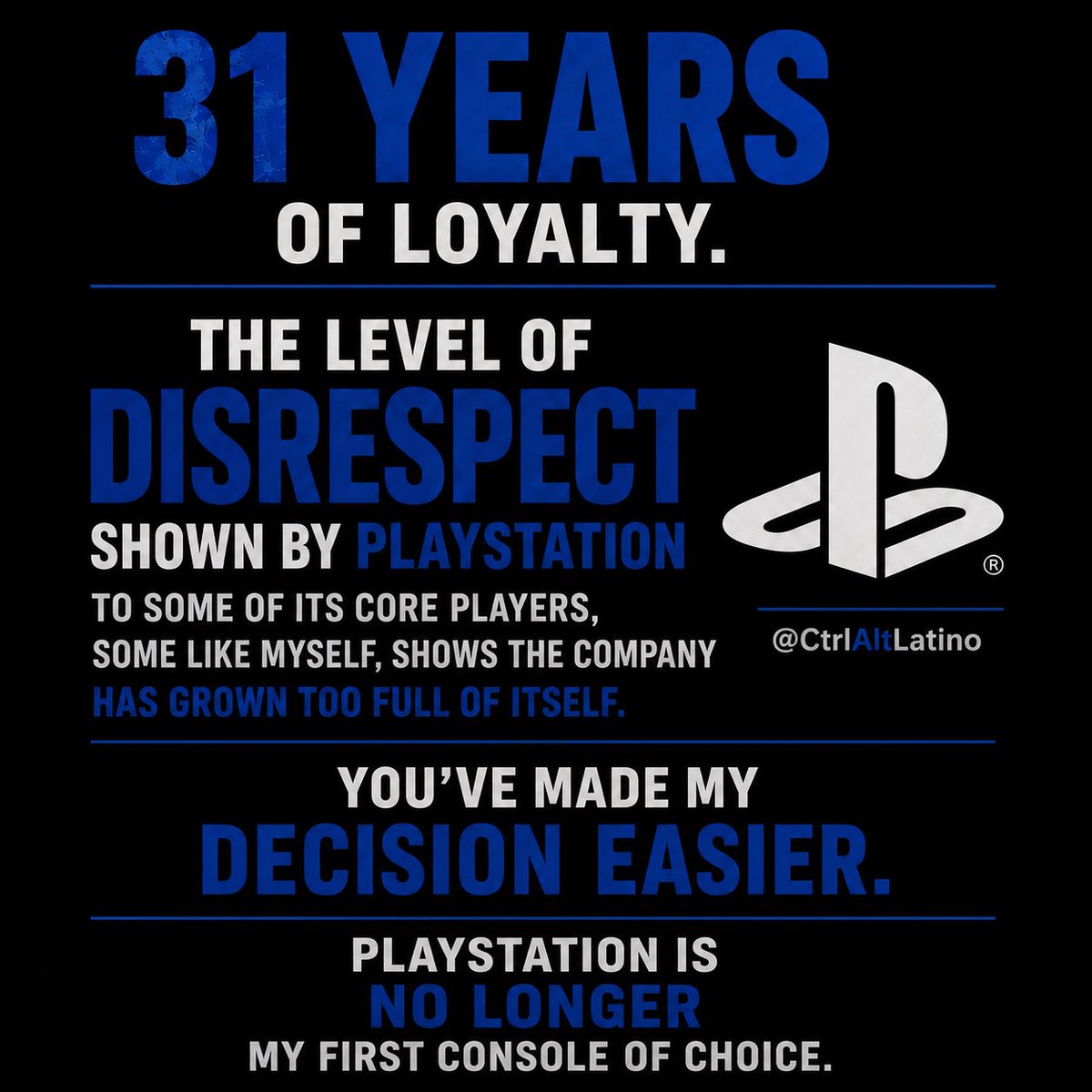 CtrlAltLatino's tweet photo. @PlayStationUK https://t.co/4FwXdE9O8s