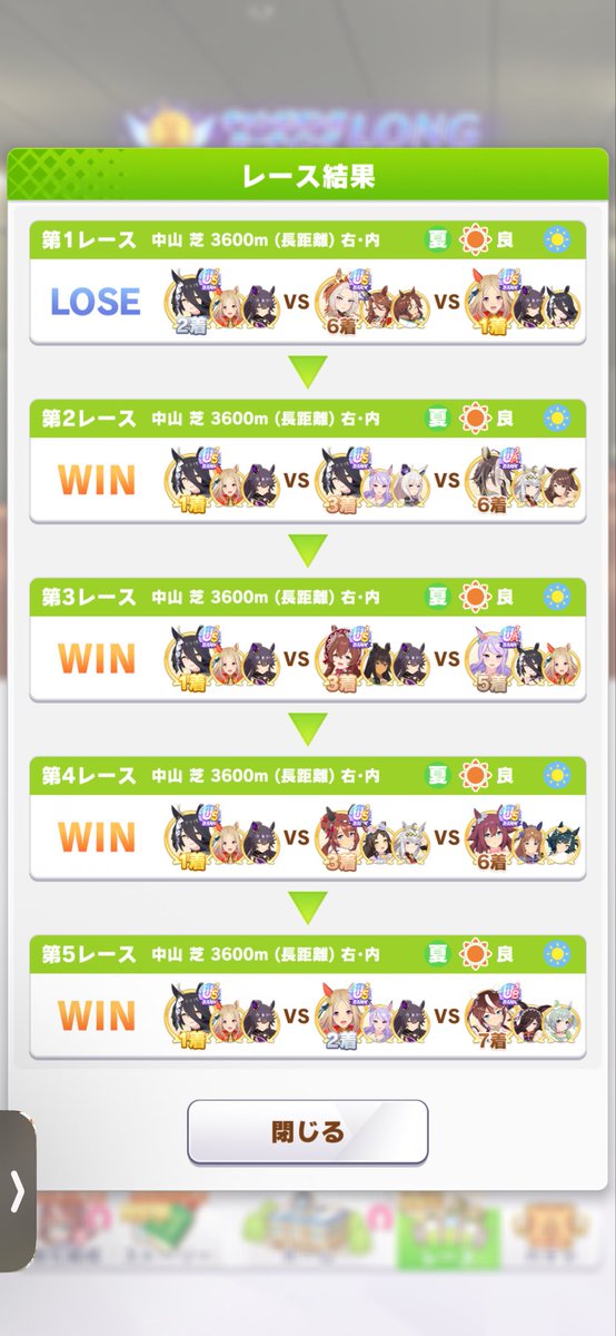 modo0705's tweet photo. カフェ距離Aなんだけどなぜか19勝した https://t.co/19uDYNozzg