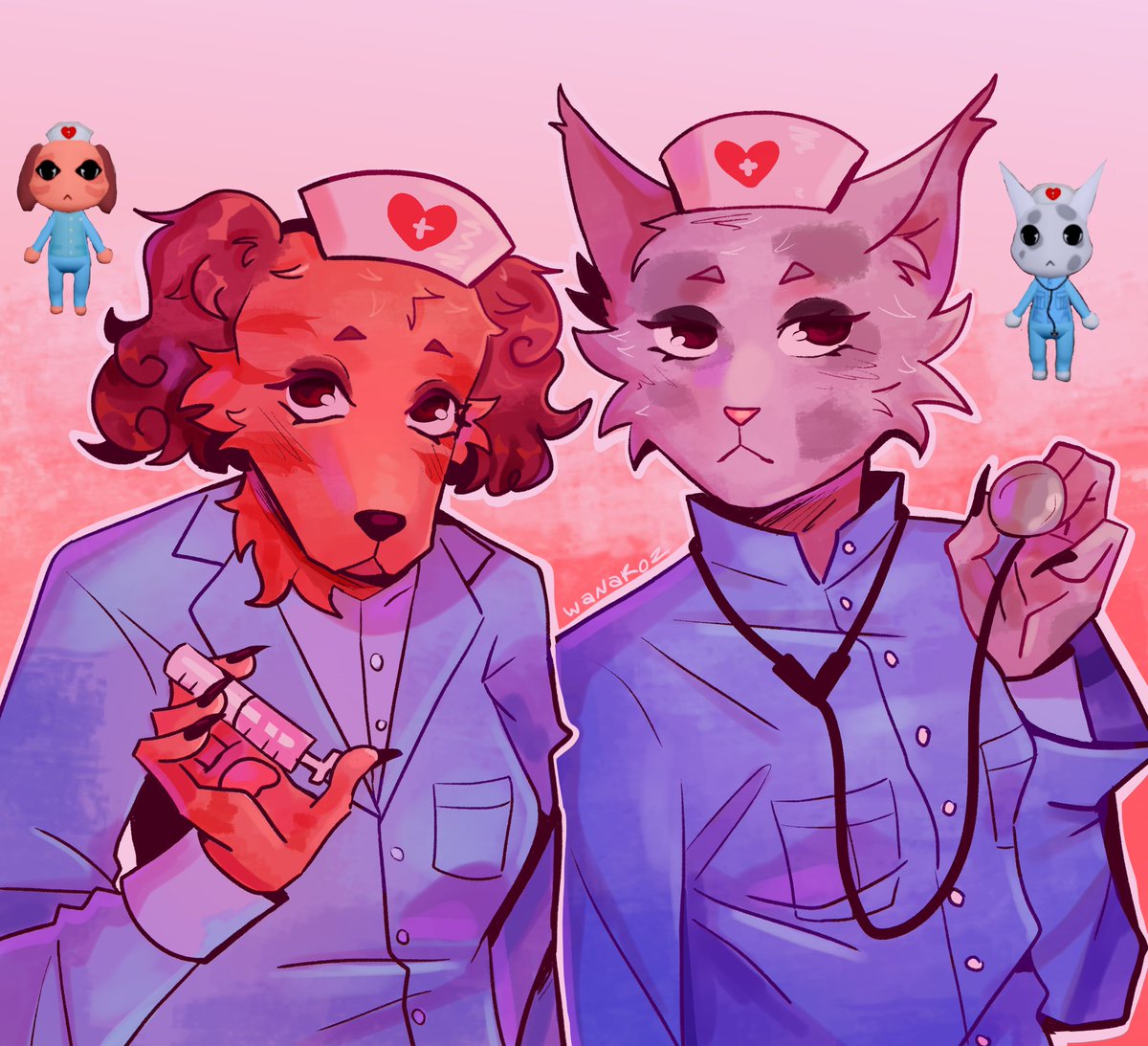 Wanakoz's tweet photo. quería dibujar furros y me cayó este juego de roblox del cielo ;P #animalhospital #furryart https://t.co/aY9ldHXLor