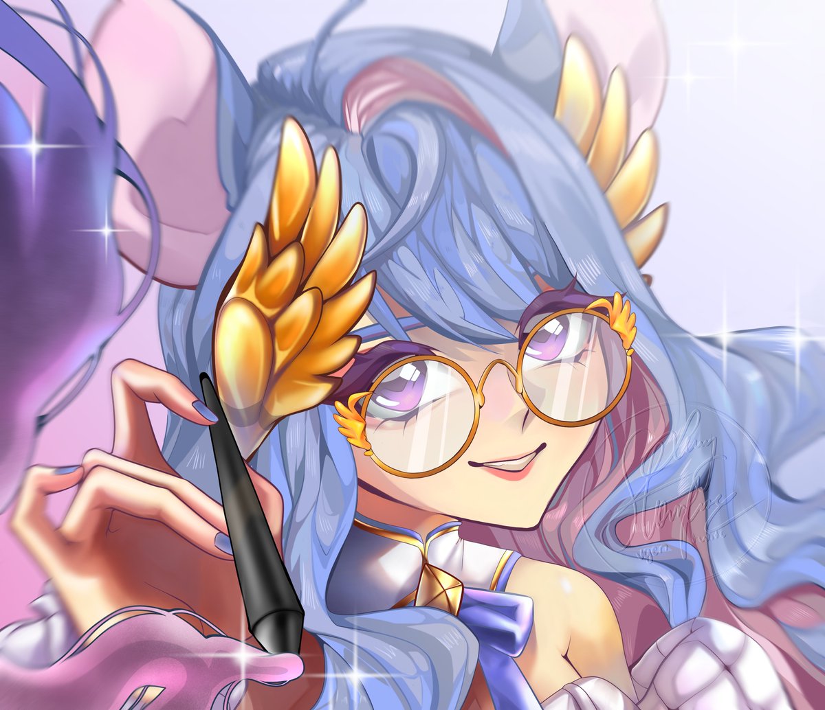 LusiaStarfire's tweet photo. Finally done! Art attack for the cutest @NezumiKumomi ! 
Hope you like it ❤️ 
#artfight2026ㅤ #art #vtuber #plvtuber #renderingprocess https://t.co/bOqMXuF9Ne