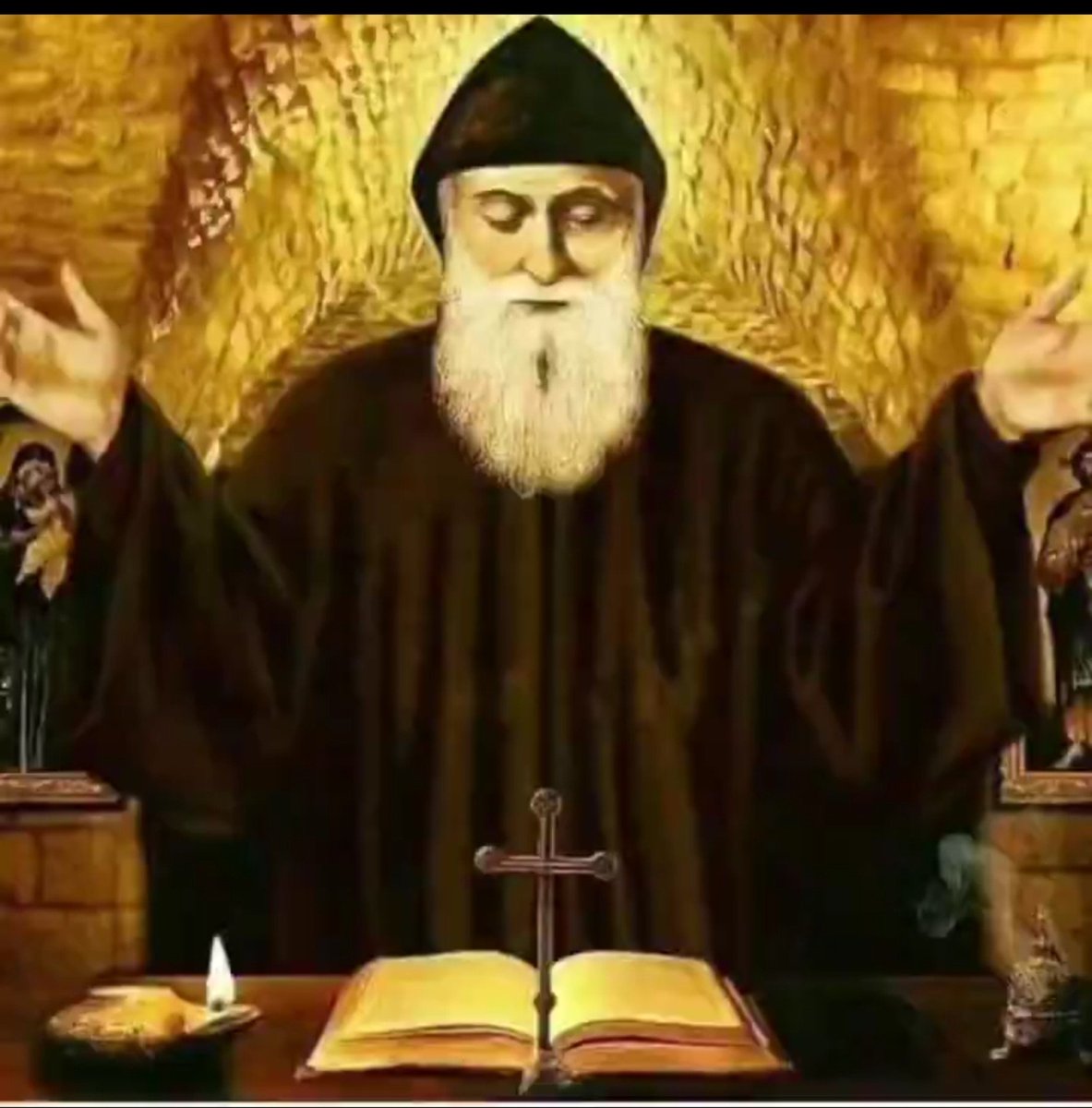 bruno_peran's tweet photo. "Se o homem fizesse habitualmente o sinal da cruz e invocasse mais frequentemente a Virgem Maria, diminuiriam as suas tentações, porque o sinal da cruz é um meio para expulsar o diabo e o nome da Mãe de Deus o submete e o repele para o abismo."

(São Charbel Makhlouf) https://t.co/XSKdKccC0h