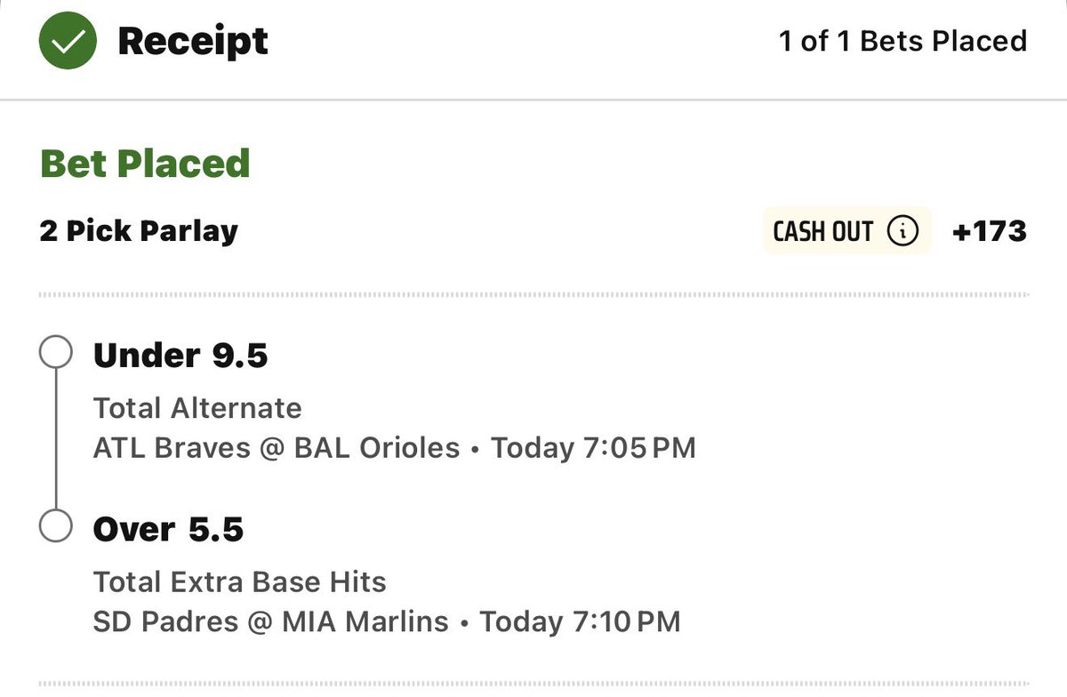 TheFreshPicks's tweet photo. ⚾ FREE @Winible #MLB Parlay 🔥
Powered by @HOFApp
⚾ #BravesCountry @ #Birdland
Under 9.5 TOTAL 🏆
⚾ #ForTheFaithful @ #MakeItMiami
Over 5.5 Extra Base Hits 🏆
Posted to my free @Winible picks earlier. The link for FREE & VIP picks is in my profile.
@QuickPickBot link 👇🏻 https://t.co/KNDRhndfJC