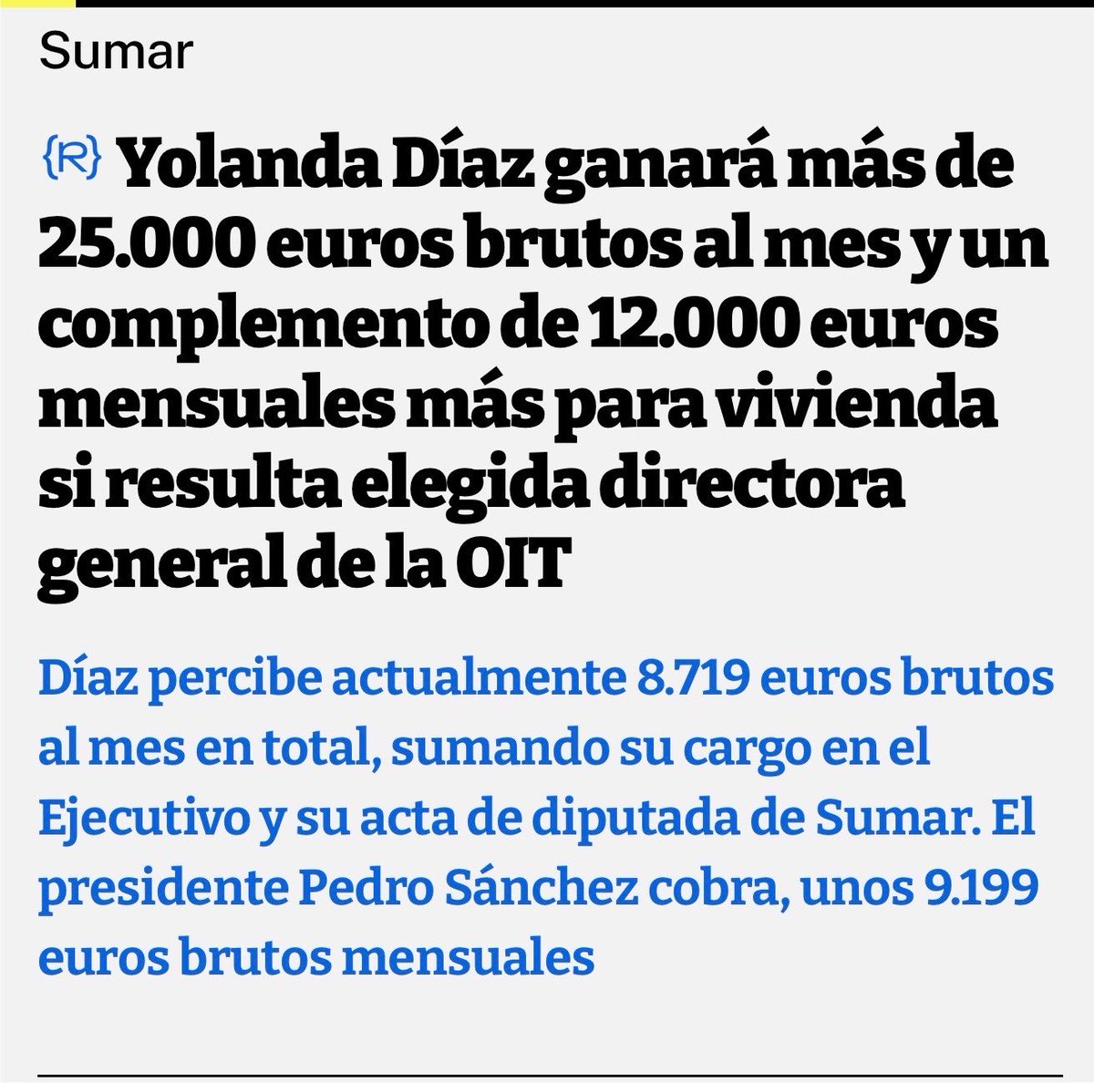 maxpradera's tweet photo. 🧵 1/
Hay un drama nacional mucho más grave que la inflación o la vivienda: la sola posibilidad de que Yolanda termine presidiendo la OIT. Para el sector "roedor" del espacio a la izquierda, esto no es diplomacia internacional; es una afrenta personal de proporciones bíblicas. https://t.co/9vdIZwt04i