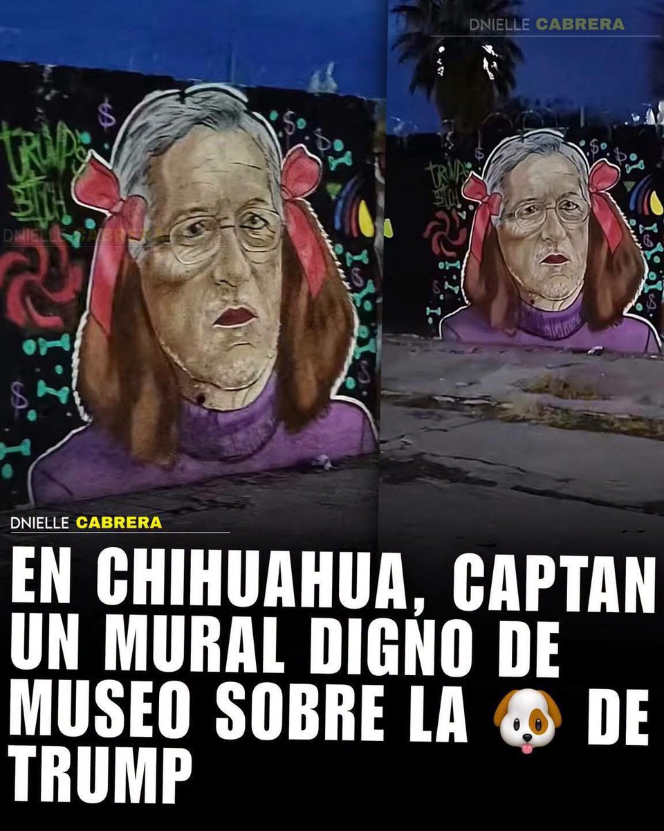 DnielleCabrera's tweet photo. 🚨🤣 NO LO COMPARTAN PORQUE LA 🐶 SE ENOJA!

En Ciudad Juárez, Chihuahua, se encuentra una obra de arte digna de museo, representando bien al empresario más querido de México, nuestro admirable canino Ricardo Salinas Pliego 🤣😂 https://t.co/sbErBVuEXv