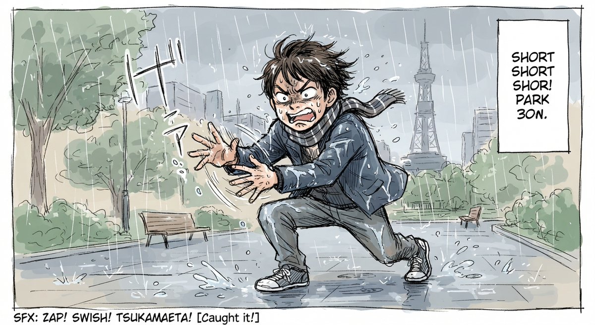 etky_engineer's tweet photo. 今日の札幌は急な雨。DBeaverで鍛えた僕の指先なら、落ちてくる雨粒をすべてインデックス登録して完全な排他制御ができる…！と大通りでシャドー筋トレしてたら、不審なスパイクとしてNew Relicにアラート検知されかけました。 #まっちょ #エンジニア #まっちょ探してます https://t.co/Hr16VKmGSX