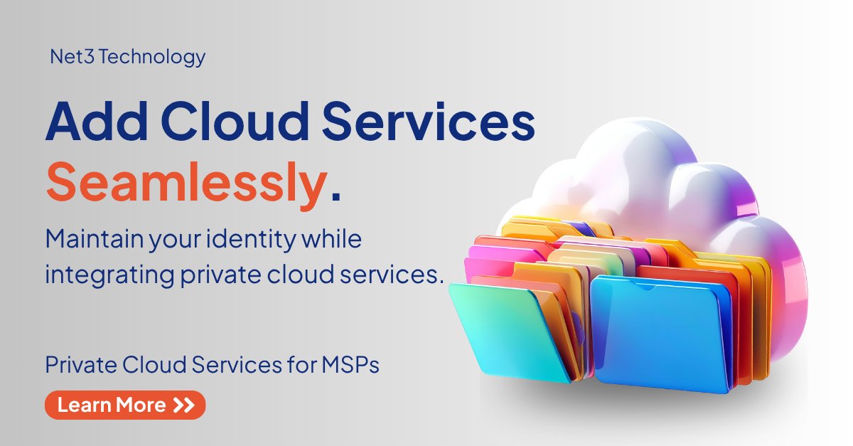 N3TTech's tweet photo. Net3 allows its MSP partners to maintain their identity while offering cloud services: backup, disaster recovery, and infrastructure-as-a-service. This is a great way to add services to your portfolio without increasing labor and overhead costs associated with producing certain products or services.

Learn how to become a partner: https://t.co/uqYeC7tckU

#ManagedServices #IaaS #ManagedServiceProvider #DisasterRecovery #MSP #backup