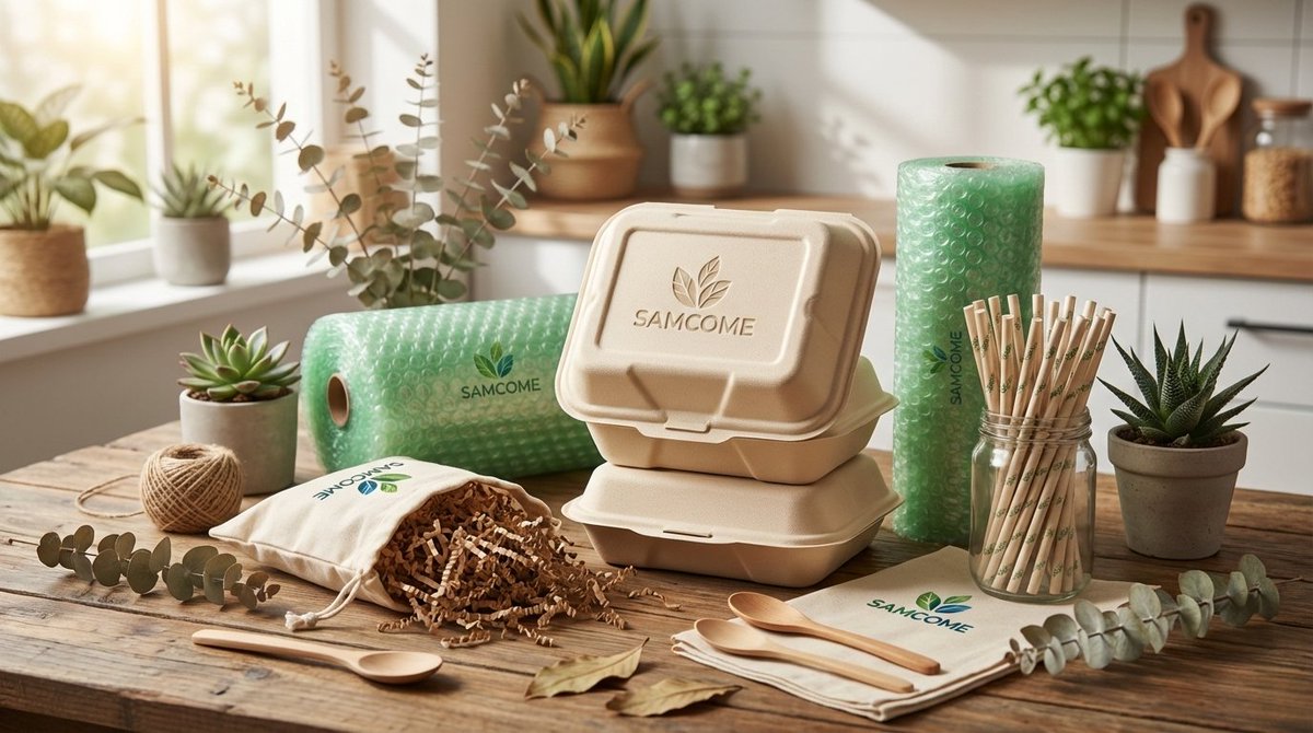 SamcomeEcoTech's tweet photo. Compostable food trays for cold and hot use — heat resistant options available for microwaveable packaging lines. 🍱 #FoodPackaging #Compostable https://t.co/D17lCywgH4 https://t.co/0Oyk79s419