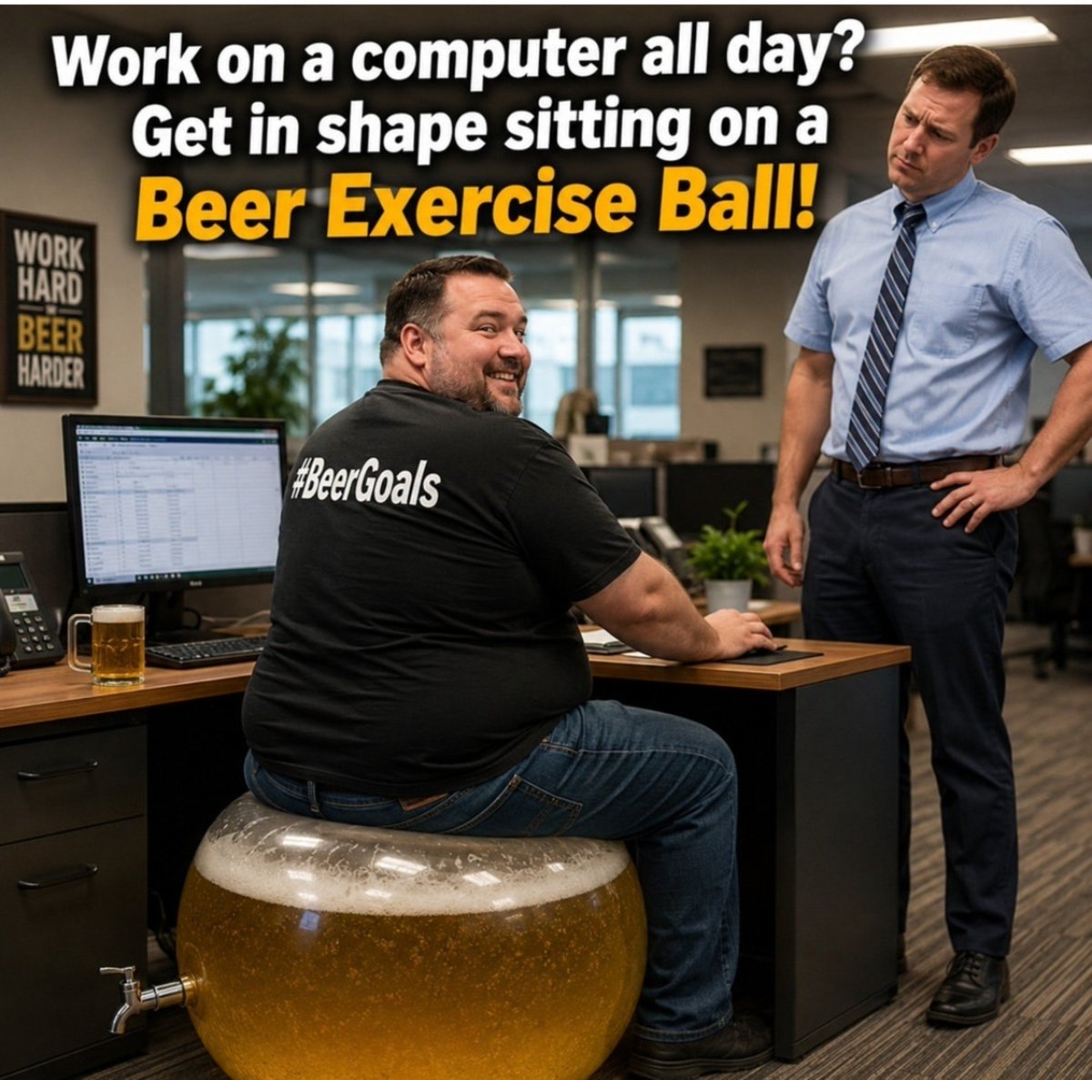 beergoals50's tweet photo. They said we could have exercise balls. #BeerGoals 🍺 🍻 #beer https://t.co/zHb9oVf4CS
