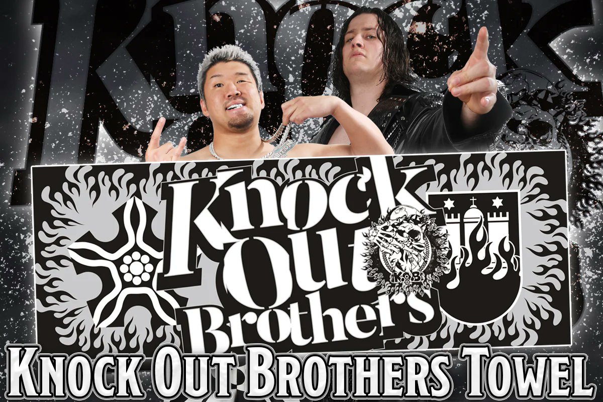 ts_satellite's tweet photo. 🔅新商品入荷のご案内🔅

・Knock Out Brothers Tシャツ（2026）
・Knock Out Brothers スポーツタオル（2026）
が各店に入荷しました✨🎉✨✨

近くまでお越しの際は
是非お立ち寄りください💁💁💁✨

#njpw #新日本プロレス #闘魂ショップ https://t.co/QSSx4oe6y0
