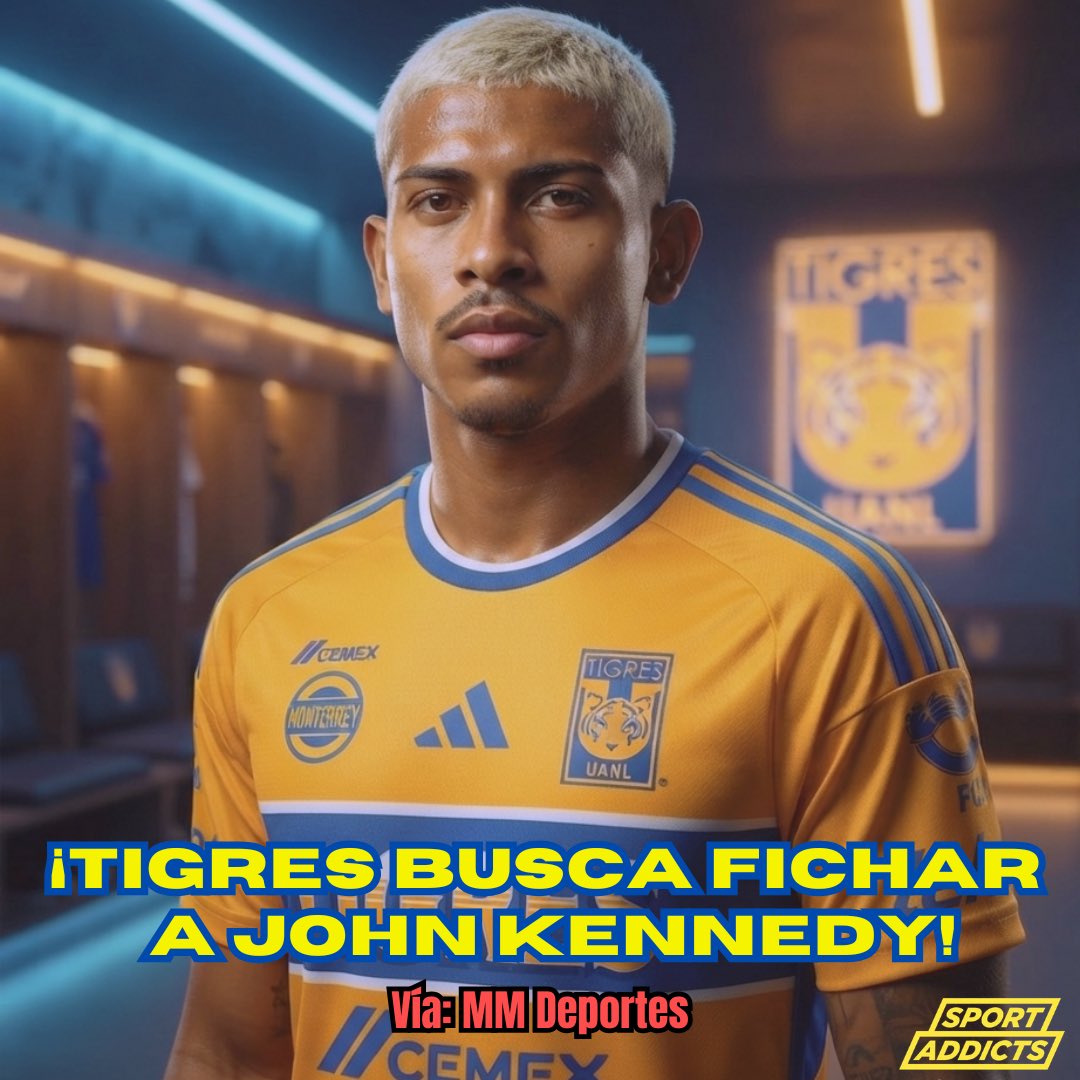 SportAddictsMx's tweet photo. 💣🐯¿Kennedy LLEGARÍA a Tigres?

De acuerdo a MM Deportes, tras la posible salida de Angel Correa, los auriazules tendrían en la mira a John Kennedy como refuerzo para la actual temporada.

#tigres #futbol #Uanl #TigresUANL https://t.co/BBSVcrMQHa