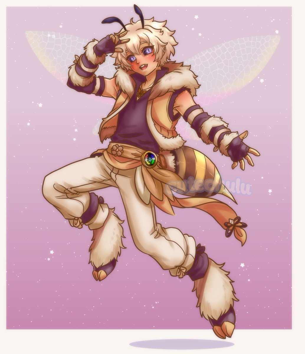 cutechulu's tweet photo. I made Goldie a genderswap version! Meet Golden Honeybell, practiced making a boy character because I am not confident drawing men at all lol
#MHA #BNHA #MHAOC #OC #OriginalCharacter #CharacterDesign #CharacterArt #DigitalArt #AnimeArt #BeeOC #Bee #Genderbend https://t.co/SnX4Ib8GTD