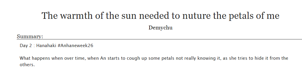 Demychu's tweet photo. Day 2 : Hanahaki #anhaneweek26

https://t.co/oPSIkjYOOI

#杏こは #ankoha https://t.co/wVGOxxAmUk