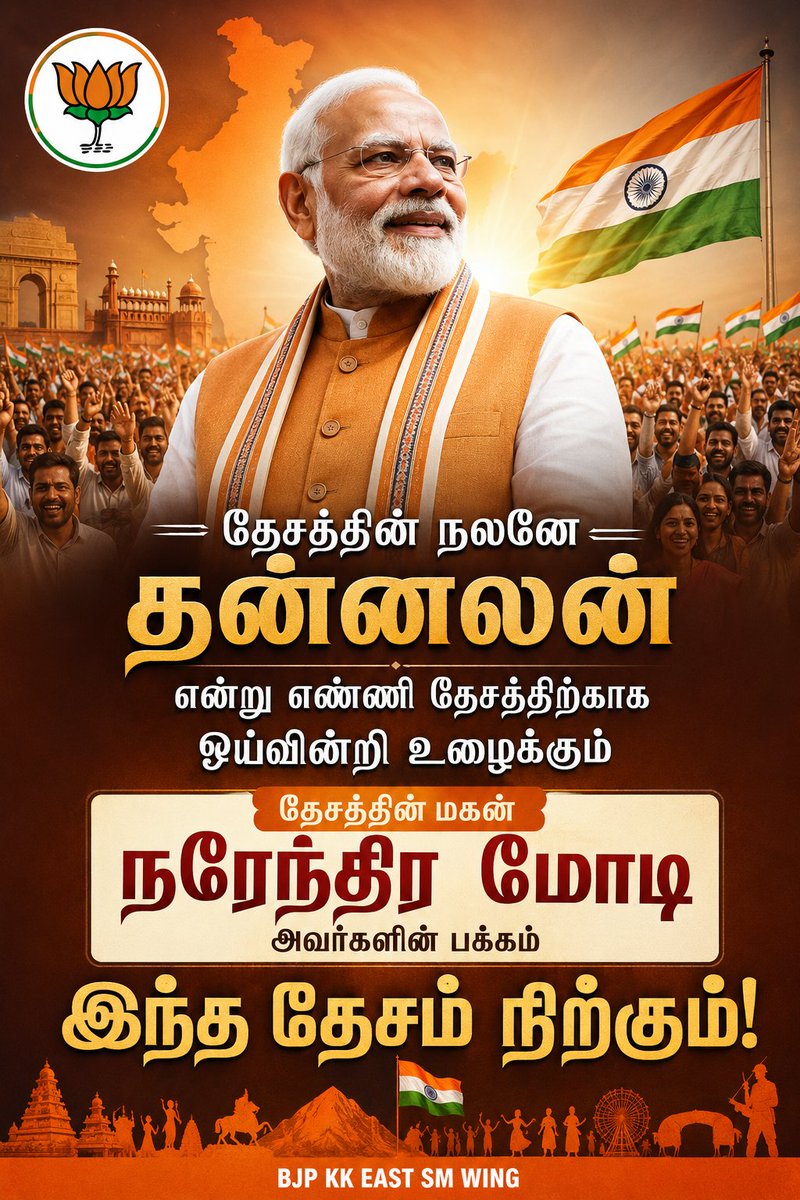 M_P_Mathi's tweet photo. தேசத்தின் நலனே தன்னலன் என்று எண்ணி தேசத்திற்காக ஓய்வின்றி உழைக்கும் தேசத்தின் மகன் @narendramodi அவர்களின் பக்கம் இந்த தேசம் நிற்கும்!

#bjpsmkk_east https://t.co/e50I6SZ4EA