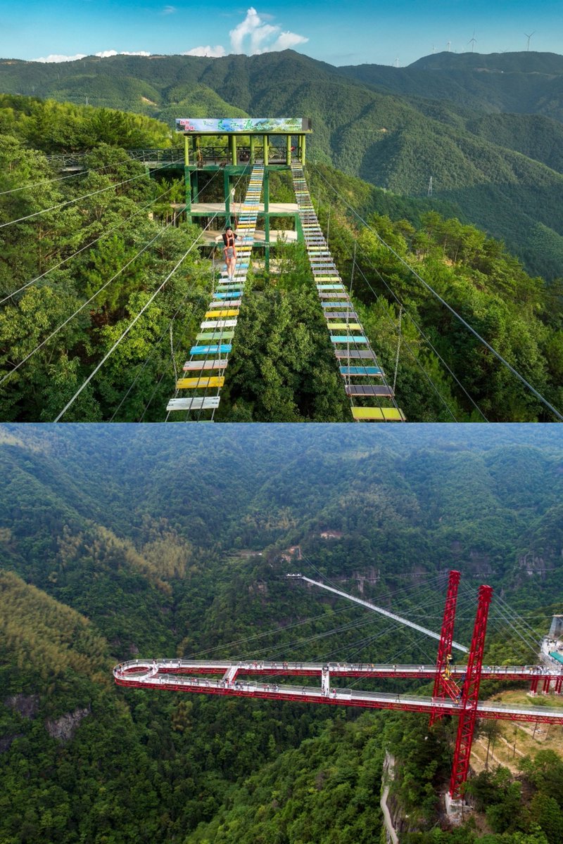 PananChina1's tweet photo. 灵江源森林秘境，高空玻璃桥俯瞰青山，密林环绕清凉宜人，山野探险，尽享天然氧吧。 https://t.co/E4BdeFwBHl