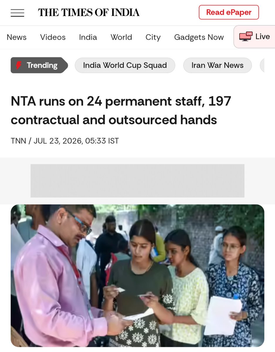 ravihanda's tweet photo. NTA has 24 officials. 

They have terminated 47. 

Should have done 48. 200% target achieved. https://t.co/qghasKzpgH