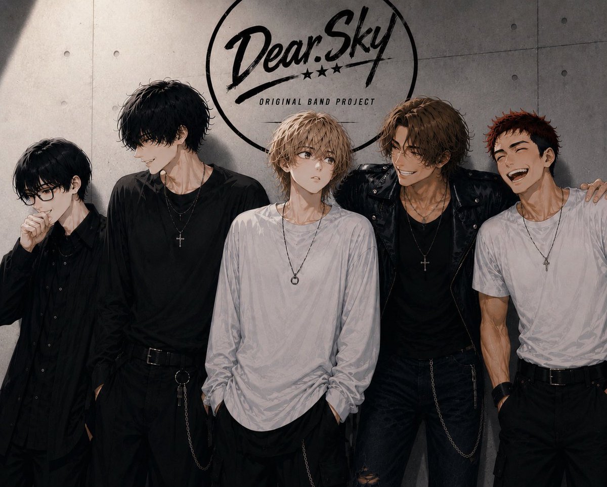 DearSky_info's tweet photo. キービジュアル撮影中のNGカットをいただきました。
笑顔の理由は…？？？

 #DearSky https://t.co/dnexFrpcQQ