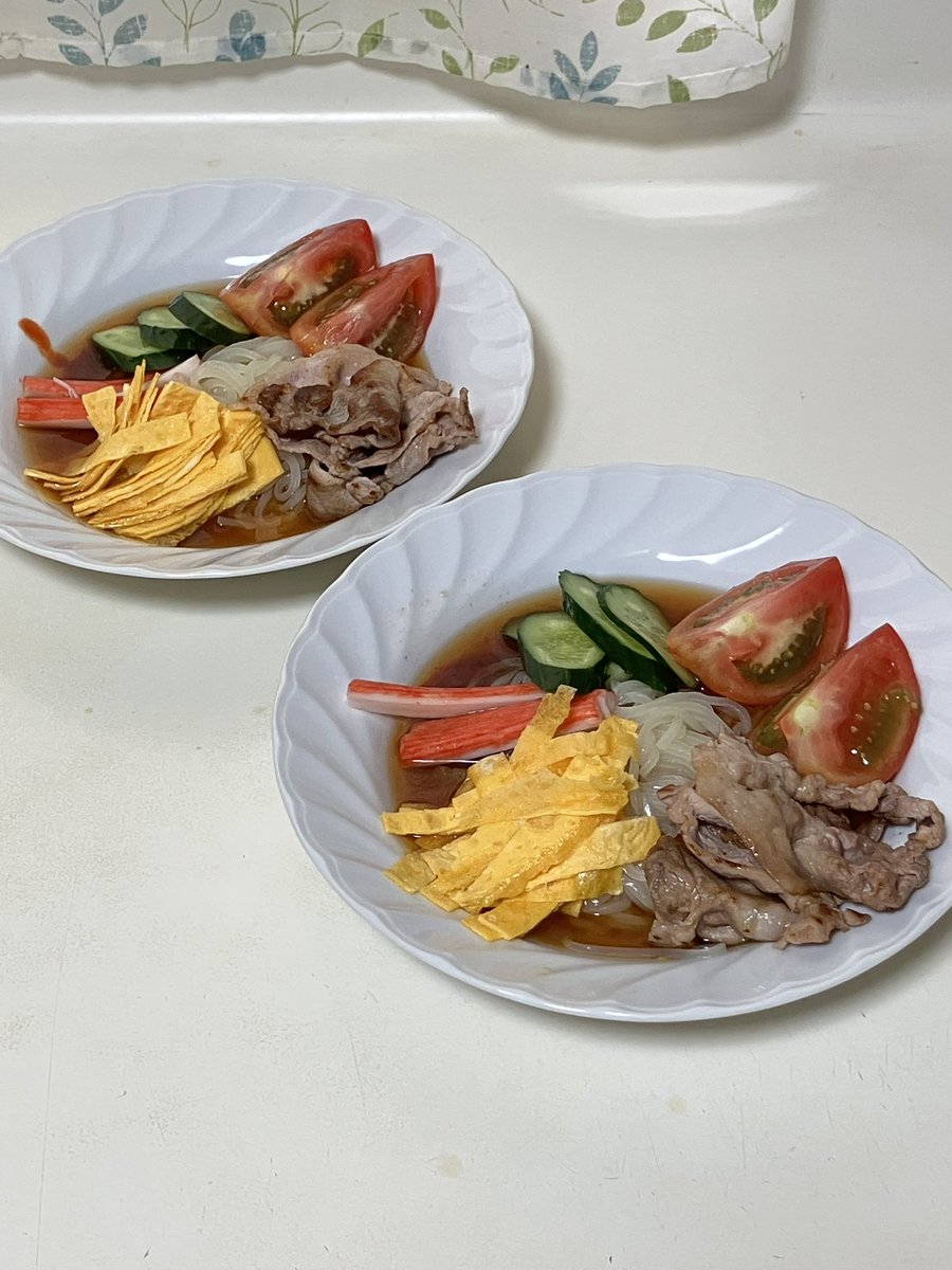 p5ps0's tweet photo. 【#おうちごはん】2026/7/225

#昼ごはん。

今日も #ミニ麺。

#ミニ #冷麺 〜！

今日も麺は2人で一玉。

美味しかったですよ〜！

#青森県
#青森市
#パパごはん
#おうち冷麺 https://t.co/hAufiHKTr3