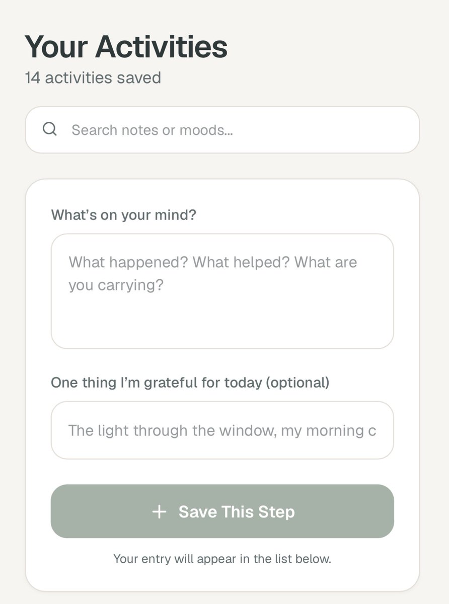 Clear_Steps's tweet photo. 3/ Using CalmStep will help you start seeing what actually spikes your anxiety—sleep, thoughts, caffeine, certain situations. This will help you make the needed adjustments in your life to better manage your anxiety.

It is super helpful to se that that the intense episodes will pass, you will make through.

Every single time.

That evidence hits harder than any pep talk.

https://t.co/3e1lkaz4bd