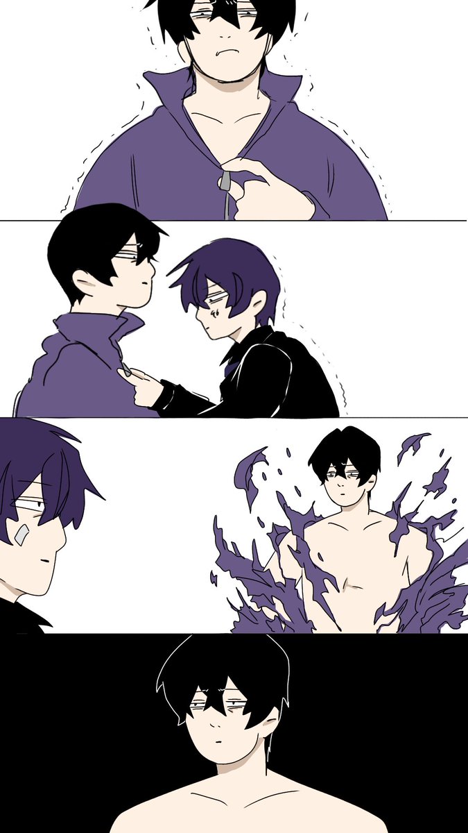 nk_fankrb_gtk's tweet photo. チャック爆発4コマ
 #しろせんせ絵  #閣下の肖像画 https://t.co/kSvUigOn3I