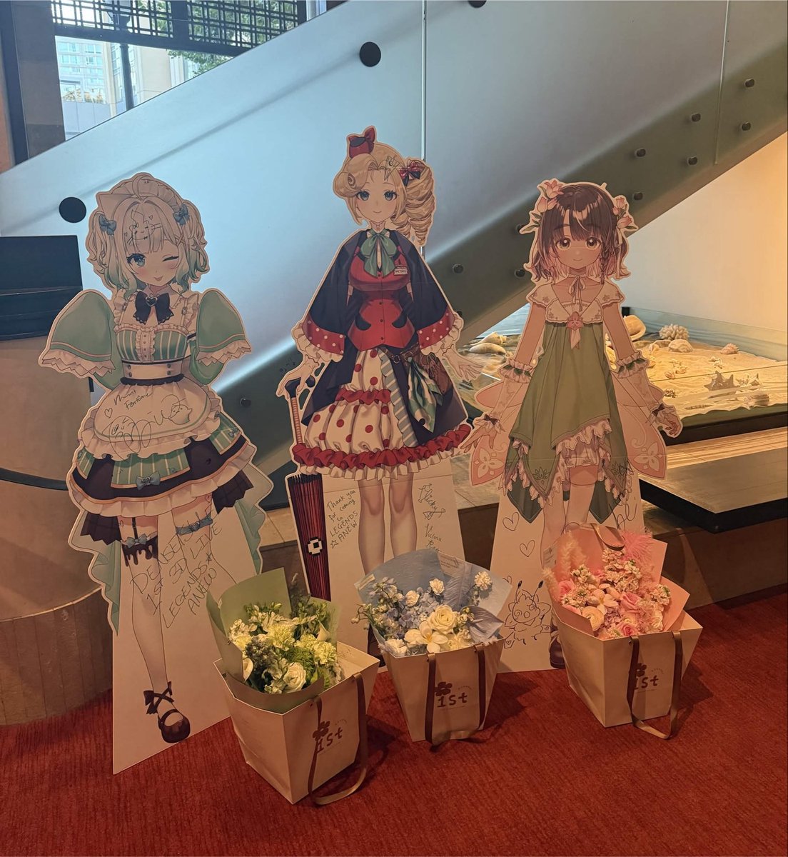 MataraKan's tweet photo. Forever proud of the cutest, hardest working idols @densetsuexe 

KEEP SHINING 
KEEP SINGING
WE WILL ALWAYS SUPPORT YOU 🩷💚💙

#Densetsu1stLive https://t.co/G0JOYNgidt