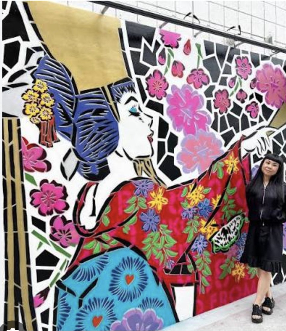 womensart1's tweet photo. Lady Aiko is a Japanese street artist based in Brooklyn, New York #WomensArt https://t.co/VcyLtVFWLY