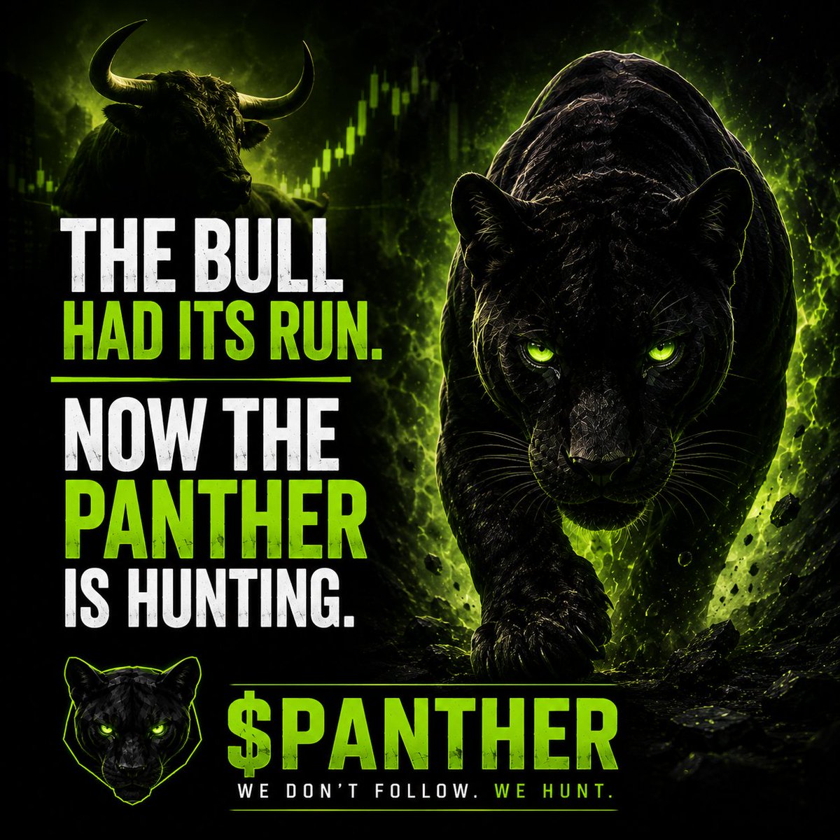 privateBOKA's tweet photo. The bull had its run.

Now the panther is hunting.

🐆 $PANTHER https://t.co/DUNaaG1mlj