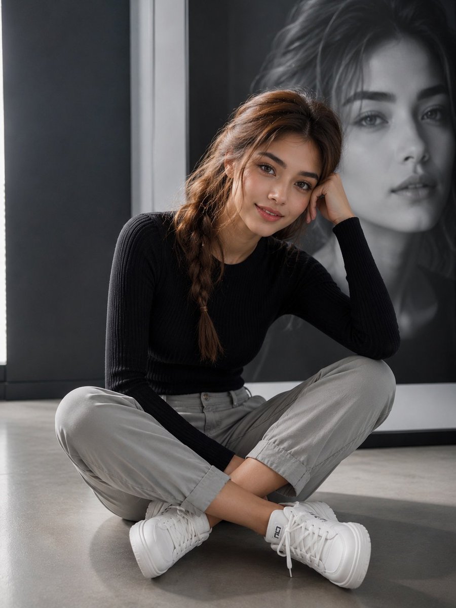 Minimalist Studio Lifestyle Portrait
