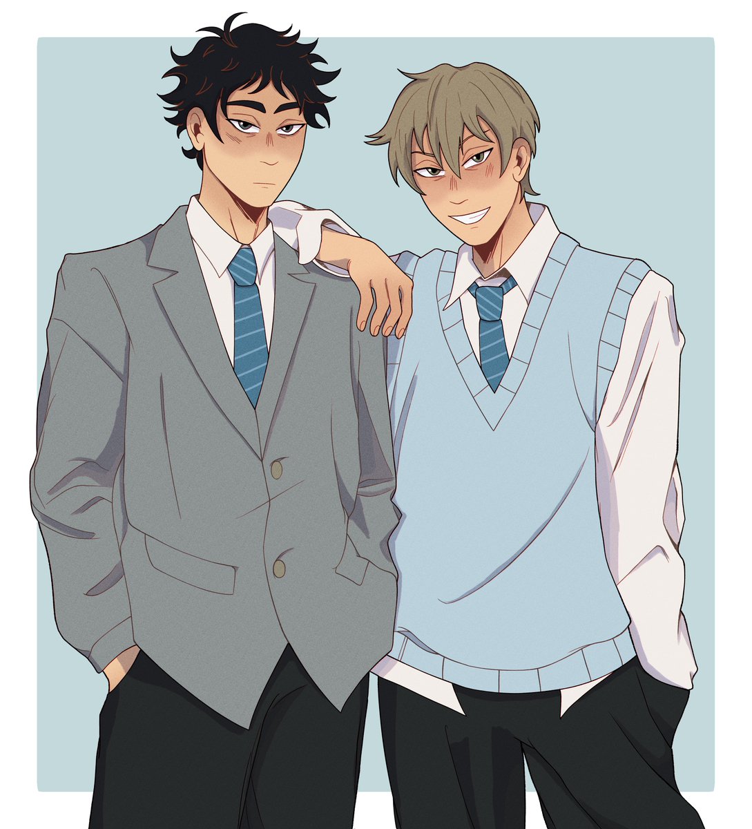 sarscuro's tweet photo. number 5 + 7. 💙 #haikyuu #赤この #akakono https://t.co/EMTtjRjAFW
