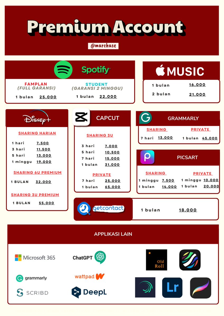 marchase_'s tweet photo. OPEN! akun premium murah, trusted dan lengkap.

ready netflix, canva, youtube, wetv, iqiyi, appmus etc.

fast resp on wa:  https://t.co/7Ee21IbYed https://t.co/PTkJK6bt7M