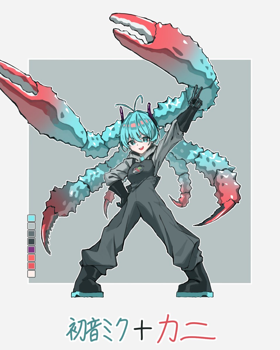 Youuuuuuu1art's tweet photo. 初音ミク（カニ概念） https://t.co/YFlDYWMw5c