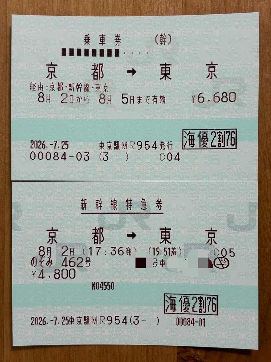 SaikyoRapid's tweet photo. 実績解除
JR東海の株主優待券を使う https://t.co/QGCNwmKP5B