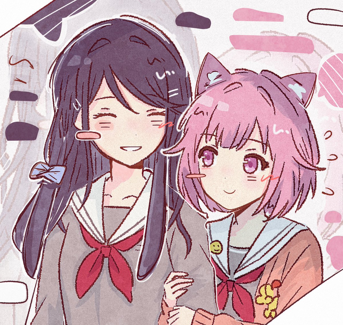 MiSaKa11514's tweet photo. OK好吧就是这个兔塑一🎸和猫塑姆🍬 https://t.co/H6nBAxWzN5