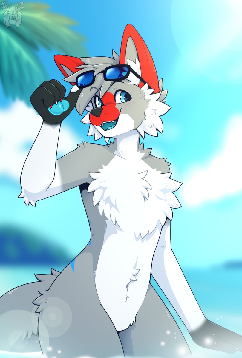 SnowballWasHere's tweet photo. Received a YCH from @Fleurfurr, its literally so cute 😭 https://t.co/s3AdLqyt29