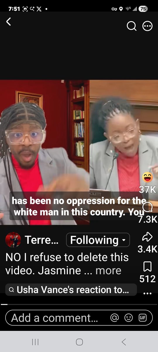 JacqueCoward's tweet photo. @RepJasmine Poor wittle Jazzy got mad at Terreance and blocked him for this video. PLEASE block me too so I know just how bent out of shape I make you. Buh Byeee in January! 🤣🤣🤣 https://t.co/4LWqSCALqi