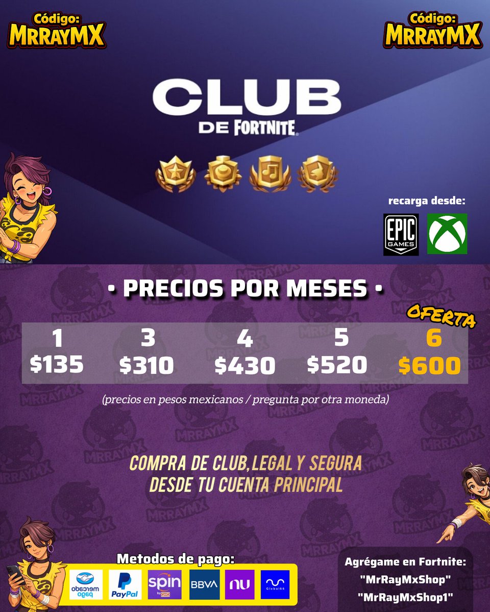 MrRayMx1's tweet photo. VENTA COSNETICOS DE LA TIENDA FORTNITE 

Todas mis referencias en mi facebook 👌

Código: Mrraymx en la tienda del Fortnite ❤️
#fortnite #fortnitetienda https://t.co/6HDvElllgG