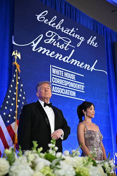 ginamilan_'s tweet photo. 😂 The irony is almost too good.

The theme of tonight’s WHCA Dinner is “Celebrating the First Amendment,” yet the CBS News correspondent standing next to President Trump works for the very network that refused to air his speech just one week ago.

You can’t make this stuff up. https://t.co/oQbHdU2mpO
