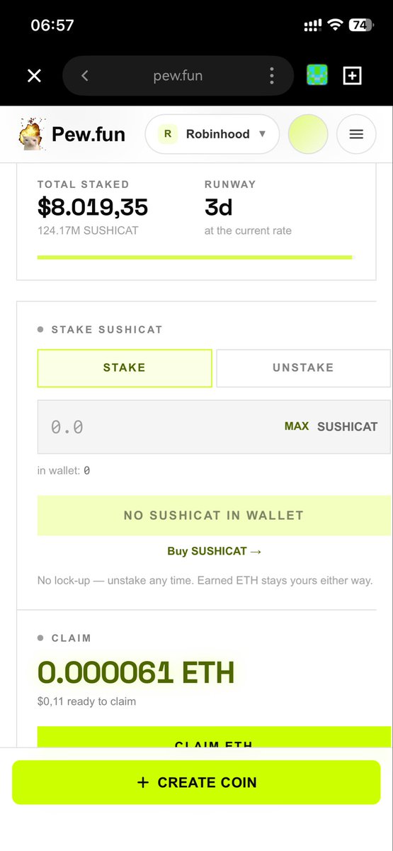 andyNguyen112's tweet photo. 124M $Sushicat Staked 🔥@SushiCatBot real OG https://t.co/XDoD01BhjE