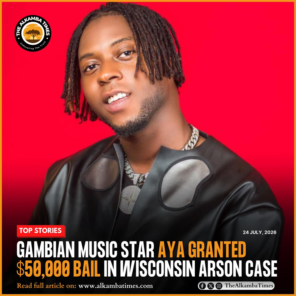 TheAlkambaTimes's tweet photo. If convicted on all counts, he could face a maximum of roughly 30 years in prison, according to Wisconsin sentencing guidelines. Under state law, the attempted arson charge carries up to 20 years in prison and a $50,000 fine. The recklessly endangering safety count carries up to 10 years and a $25,000 fine. The misdemeanors add up to nine months and 90 days in jail, respectively. Sentences could run concurrently or consecutively, though judges rarely impose the absolute maximum, especially for defendants without extensive prior records. Actual time served would also depend on plea negotiations, mitigating factors such as mental-health issues, and Wisconsin’s bifurcated sentencing system of confinement plus extended supervision.

Prosecutors allege the offenses occurred primarily on July 21, with one count linked to July 11. Mballow appeared in custody for his initial appearance Thursday afternoon before Judge Eric R. Heywood. He waived his right to counsel for the hearing. The court set a $50,000 cash bond with strict conditions: no contact with the two named victims, no return to the Frederick Street residence, a one-time police-escorted retrieval of belongings after a 72-hour cooling-off period, no possession of weapons, lighters, matches, gasoline or other accelerants, no departure from Wisconsin, and compliance with any prescribed medication. He must also provide a DNA sample.

Further proceedings are scheduled for Thursday, July 30, at 9 a.m., followed by a preliminary hearing on August 3.