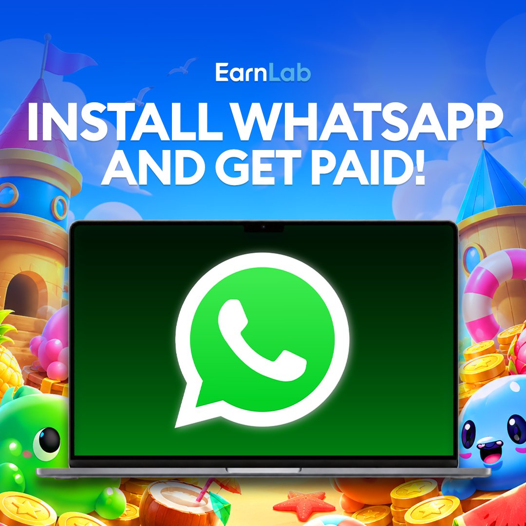 earnlabcom's tweet photo. Install WhatsApp and get paid through EarnLab!

RT + Tag a friend for a chance to win $10! 💸 https://t.co/vbnZxelo2N
